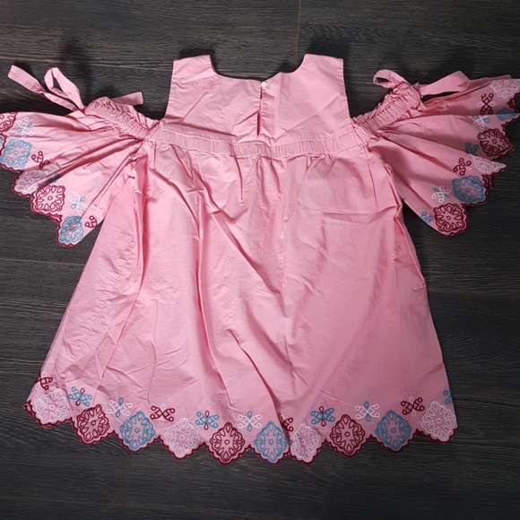 LOFT embroidered Pink Blouse - Picture 4 of 4